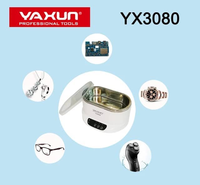 YAXUN YX3080 Digital Detachable Ultrasonic Cleaner 30W/50W Jewelry PCB Watches Dental Ultrasound UltrasonicCleaner Bath