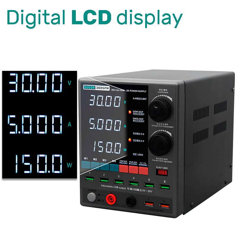 SUGON 3005PM 30V 5A DC Power Supply 4Digit Display
