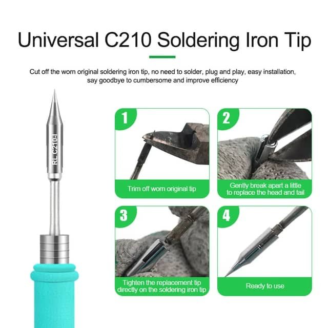 RL-C210 IS Universal Soldering Iron Tip 5Pcs