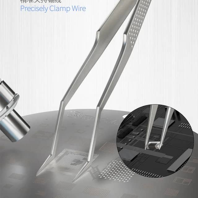 MECHANIC Aax-17 Stainless Steel Tweezers Corrosion-resistant,High Hardness for Soldering and IC Chip Micro-repair Pliers Tools