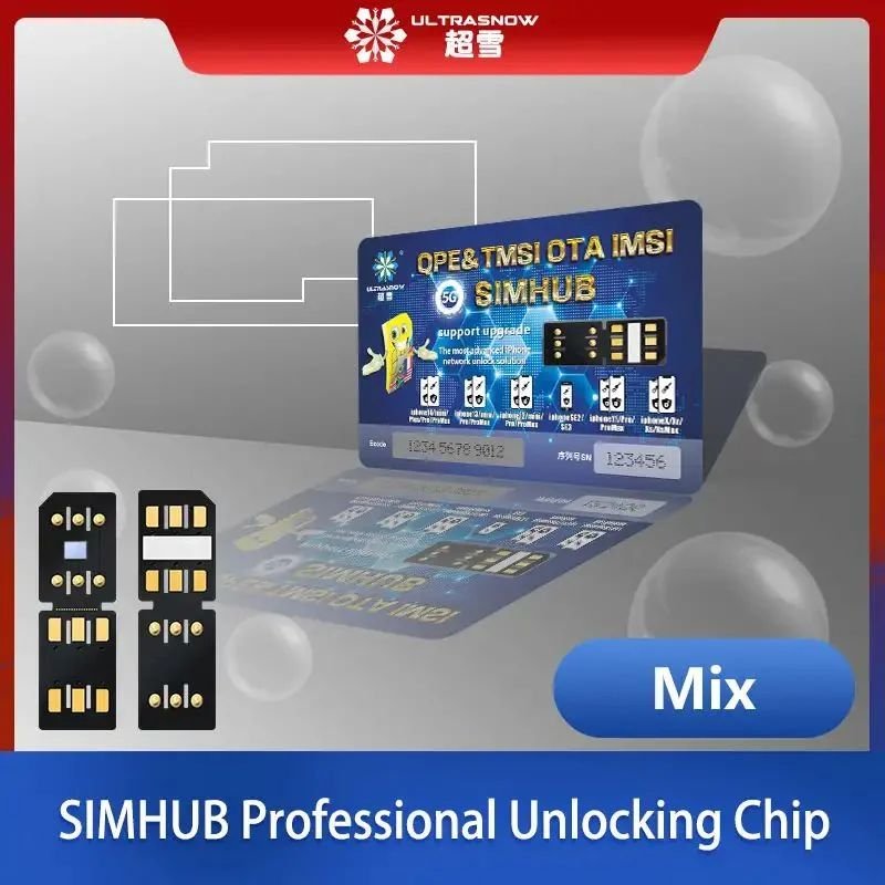 SIMHUB Pro - Turbo Sim - iPhone Unlocking Chip All Mode : MEP Pro / MEP / QPE / TMSI / ICCID